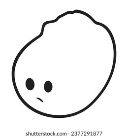 Cute Cartoon Ghost Boo Simple Vector art. Ghost blob character 