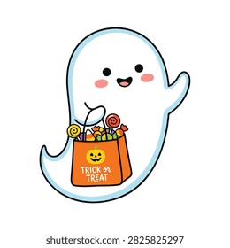 A cute cartoon ghost