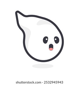 Cute Cartoon ghost Flying Halloween illustration