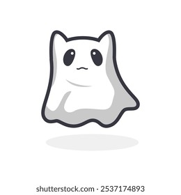 Cute Cartoon ghost Flying Halloween illustration