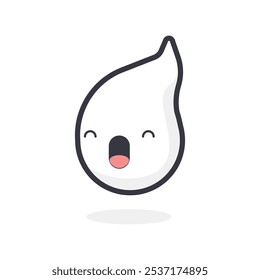Cute Cartoon ghost Flying Halloween illustration