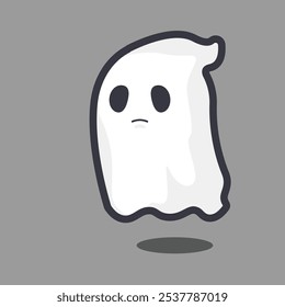 Cute Cartoon ghost Flying Halloween illustration
