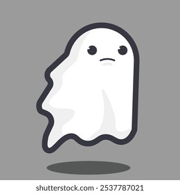 Cute Cartoon ghost Flying Halloween illustration