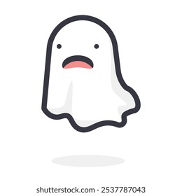 Cute Cartoon ghost Flying Halloween illustration