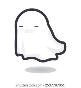 Fantasma de desenhos animados bonito voando ilustração de Halloween