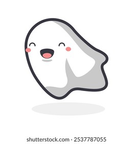Cute Cartoon ghost Flying Halloween illustration