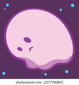Cute Cartoon Ghost. Kinder einfache Vektorsymbol Art