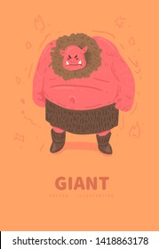 Cute cartoon giant . giant vector illustration