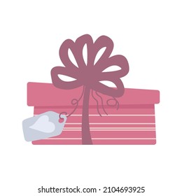 Cute cartoon gift box. present with bows and ribbons. celebration Surprise  present