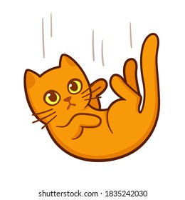 Un gato jengibre lindo. Ilustración de imágenes de clip vectorial aislado.