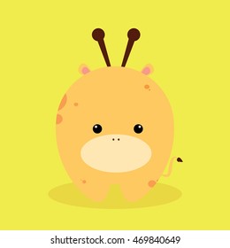 Cartoon Giraffe Face Stock Vector (Royalty Free) 579819775