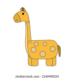 cute cartoon giraffe hand drawn illustration