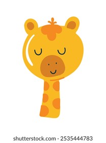 Cute cartoon giraffe, vector illustration for children's books and toys