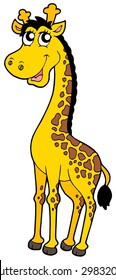 Cute cartoon giraffe - vector illustration.