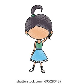 Cute cartoon girl