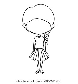 Cute cartoon girl