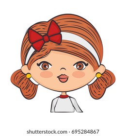 Cute cartoon girl
