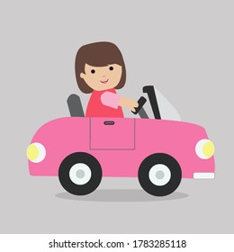 Cartoon Cute Boy Driving Car Vector Stock Vector (Royalty Free) 1651757125