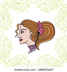 Cute cartoon girl. Vector illustration