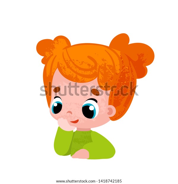 Cute Cartoon Girl Vector Illustration 600w 1418742185 