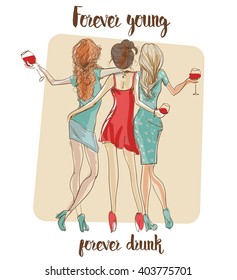 Drunk Girl Cartoon Images Stock Photos Vectors Shutterstock