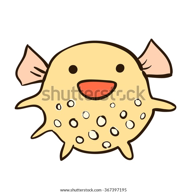 Cute Cartoon Globefish Illustration Stock Vector (Royalty Free ...