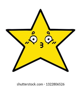 cute cartoon of a gold star