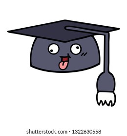 cute cartoon of a graduation hat