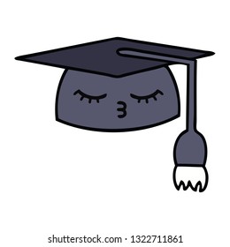 cute cartoon of a graduation hat