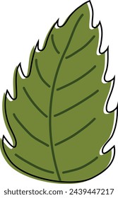 Lindo dibujo animado hoja verde de fresa de baya roja