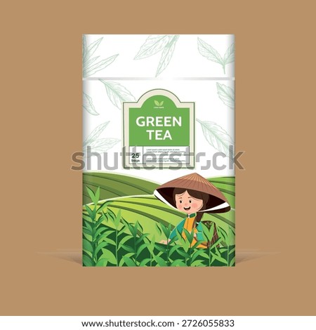 Cute Cartoon Green Tea Packaging