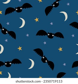  Cute cartoon Halloween bat mouse - vector illustration