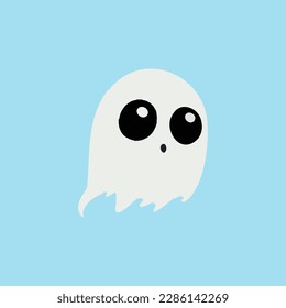 Cute cartoon halloween boo Ghost Cute Halloween ghost, Boo Vector illustration