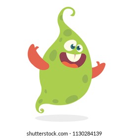 Cute cartoon Halloween ghost. Vector illustration