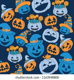 cute cartoon halloween pattern