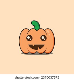 cute cartoon halloween pumpkin icon vector