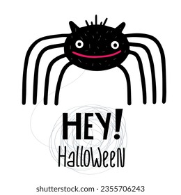 Cute Cartoon Halloween Spinne - Vektorgrafik
