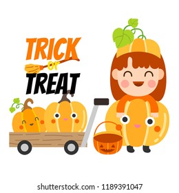 Cute Cartoon Halloween vector.