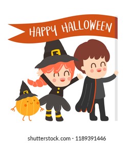 Cute Cartoon Halloween vector.