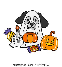 Cute Cartoon Halloween vector.