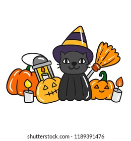 Cute Cartoon Halloween vector.