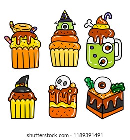 Cute Cartoon Halloween vector.