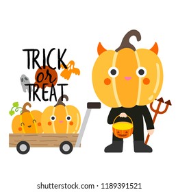 Cute Cartoon Halloween vector.
