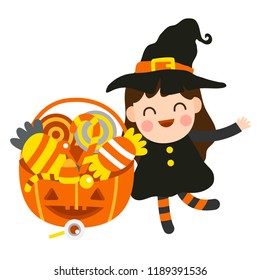 Cute Cartoon Halloween vector.