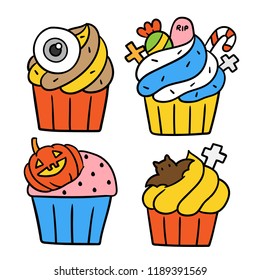 Cute Cartoon Halloween vector.