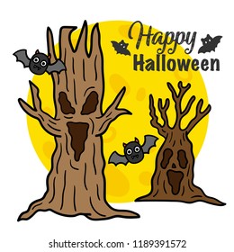 Cute Cartoon Halloween vector.