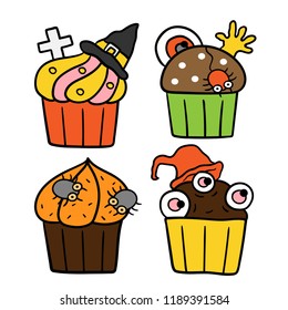 Cute Cartoon Halloween vector.