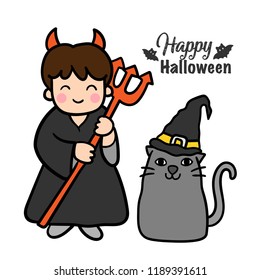 Cute Cartoon Halloween vector.