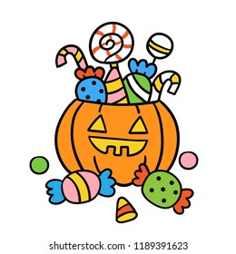 Cute Cartoon Halloween vector.