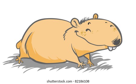 Cute Cartoon Hamster.